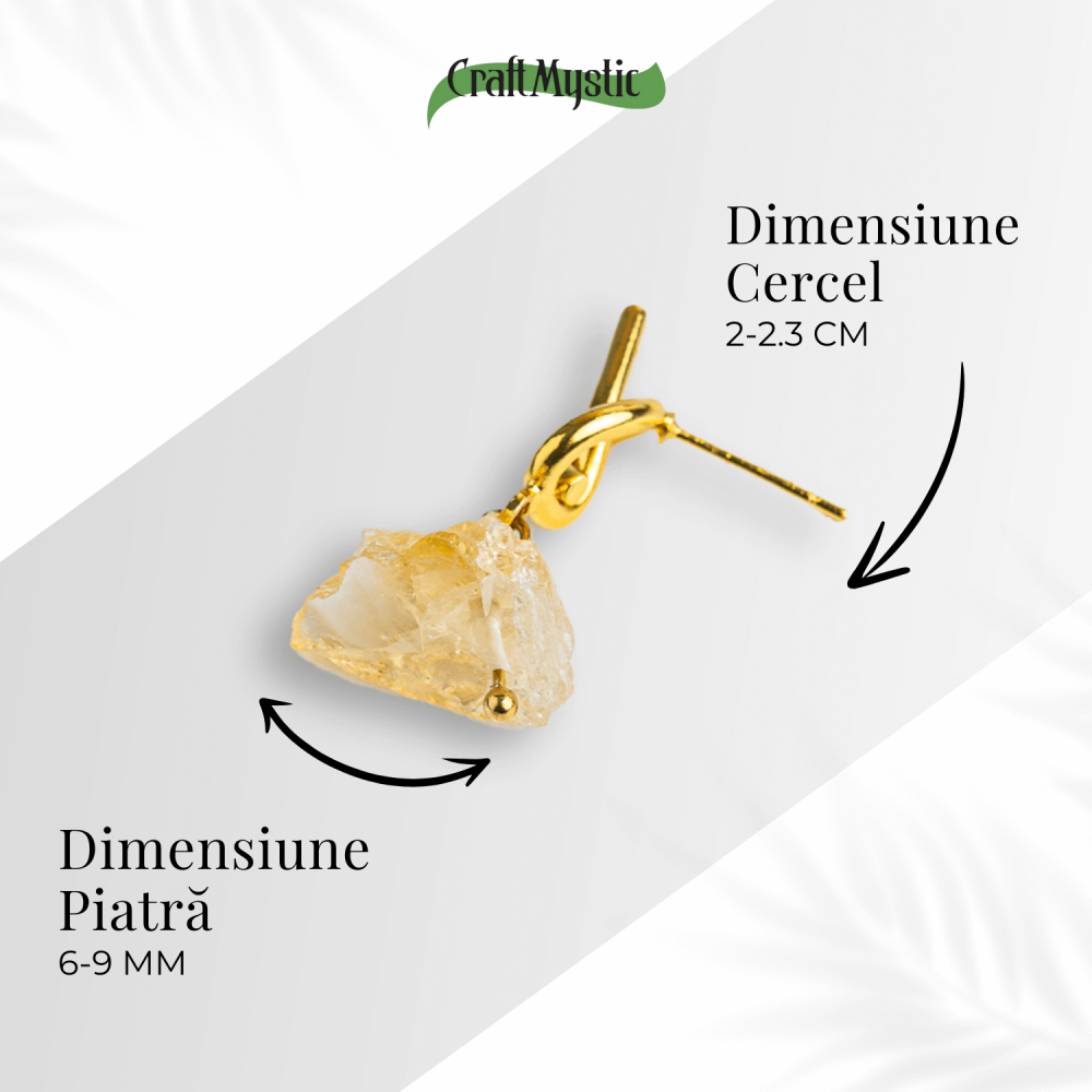 Talisman al Abundentei – Cercei cu Citrin si Nod Elegant [4]