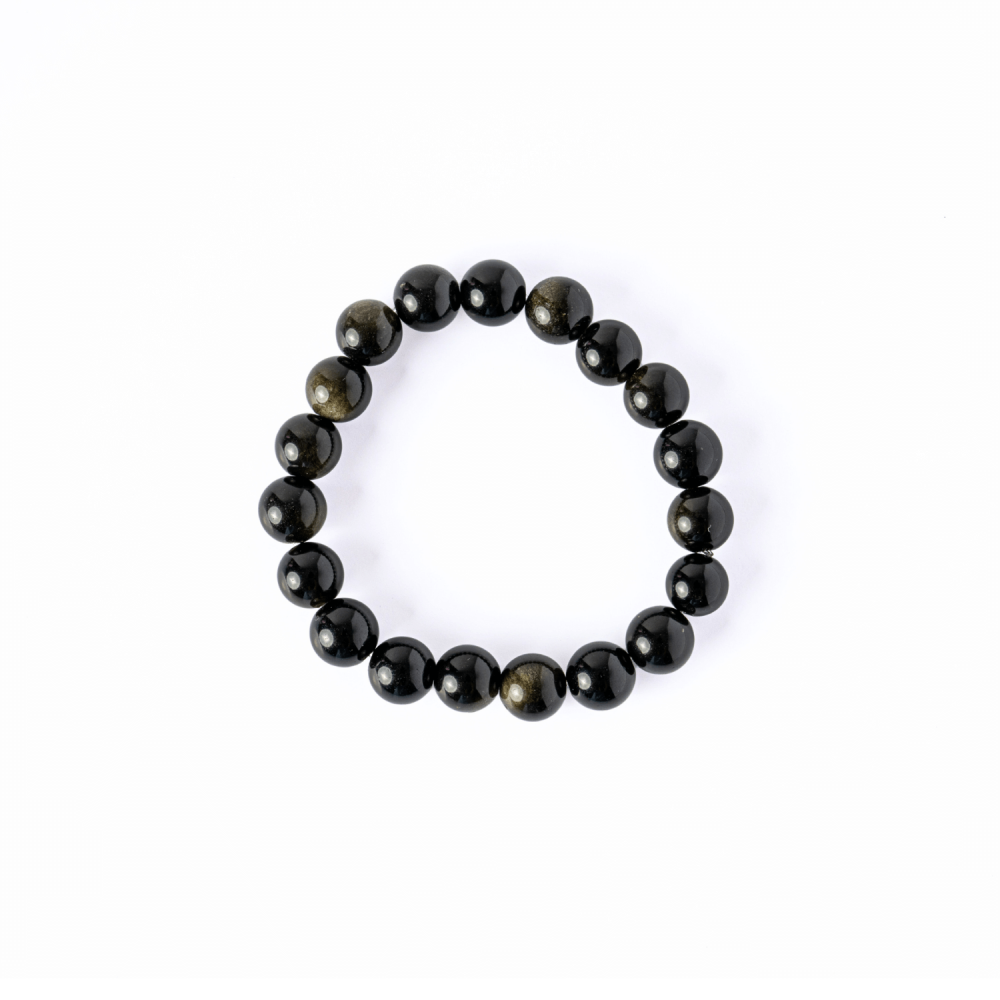 Energie si Protectie – Bratara din Obsidian Auriu Natural 10mm [10]