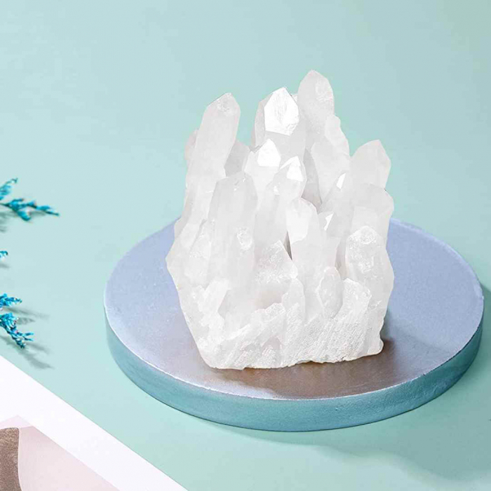 Cluster cristale de stanca transparent natural Piatra semipretioasa pentru decoratiuni si vindecare energetica [7]