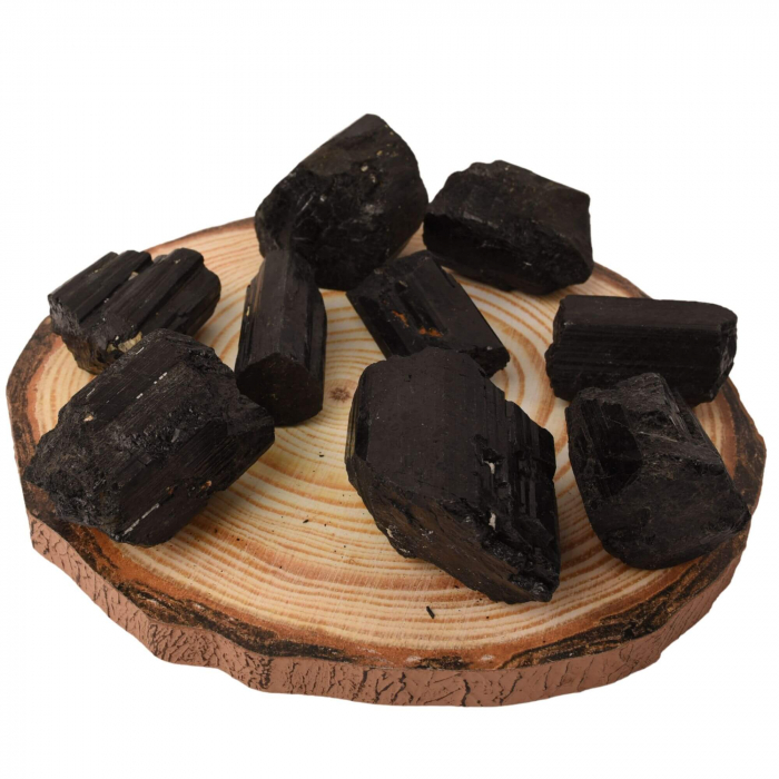 Cristal natural unicat de vindecare Turmalina neagra pietre brute 8-9 cm  - Pentru energie pozitiva, protectie [5]