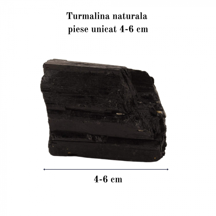 Cristal natural unicat de vindecare Turmalina neagra pietre brute 8-9 cm  - Pentru energie pozitiva, protectie [2]