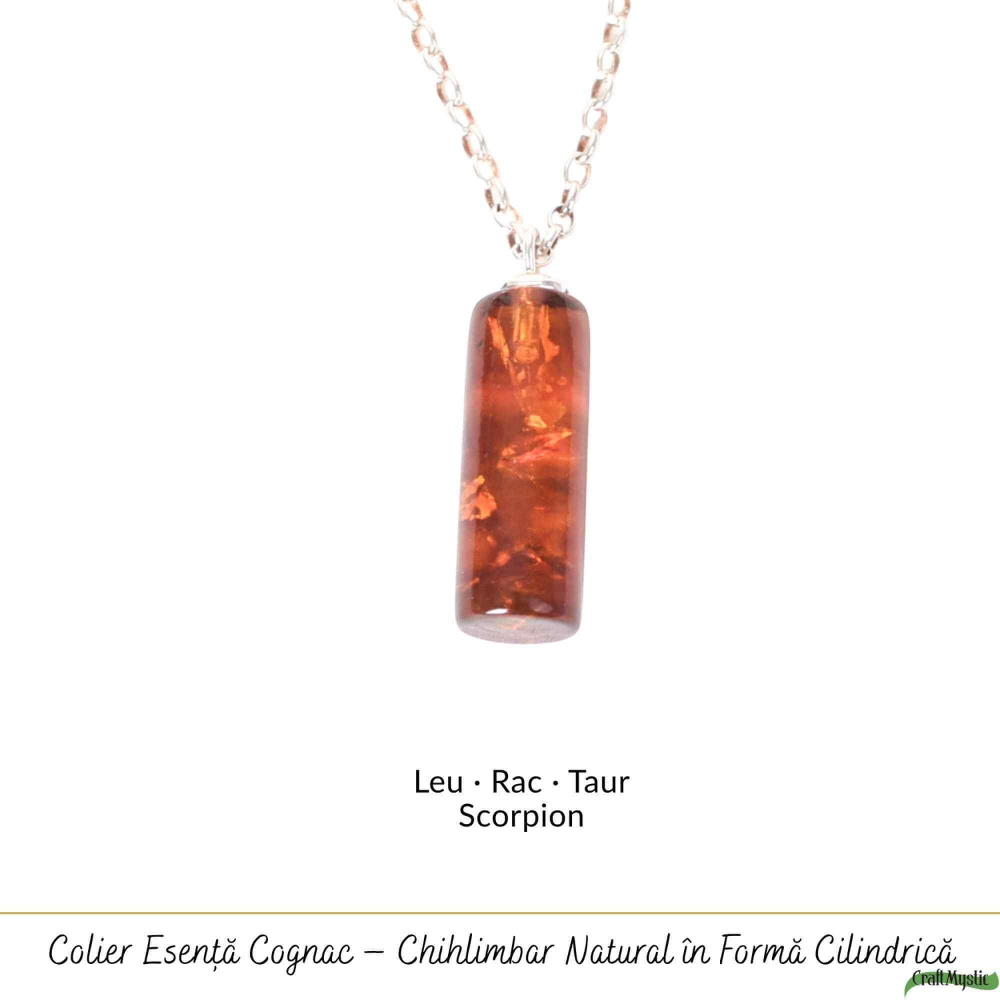 Colier argint 925 cilindru cu chihlimbar natural – Energie solara si claritate [5]