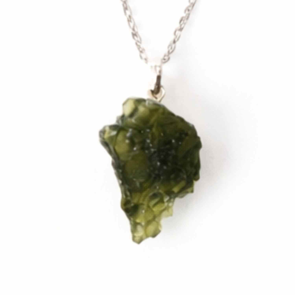 Colier Argint 925 cu Moldavit natural brut 2.7 g – laritate interioara pentru momente de transformare constienta [7]