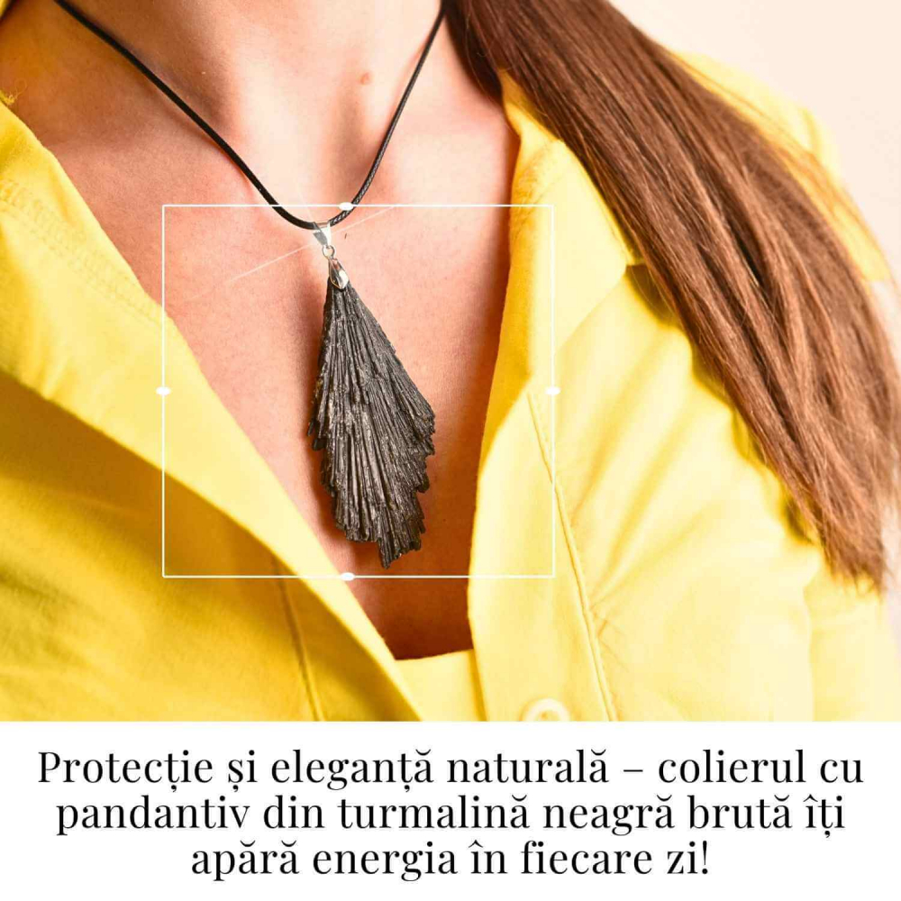 Colier cu pandantiv Turmalina Neagra model Aripa – Protectie si Eleganta [2]