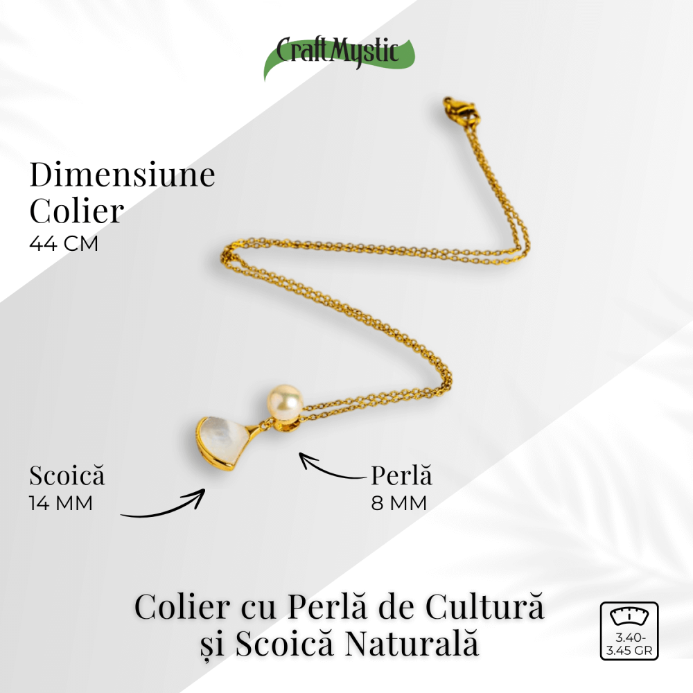 Poarta linistea interioara – Colier cu perla de cultura si scoica naturala [4]