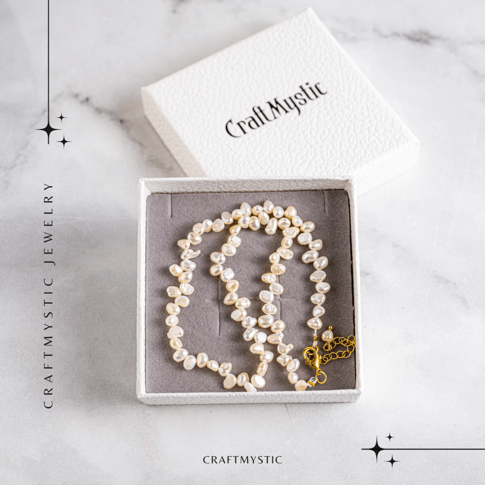 Colier choker cu perle design baroc – Eleganta naturala, mereu la moda [5]