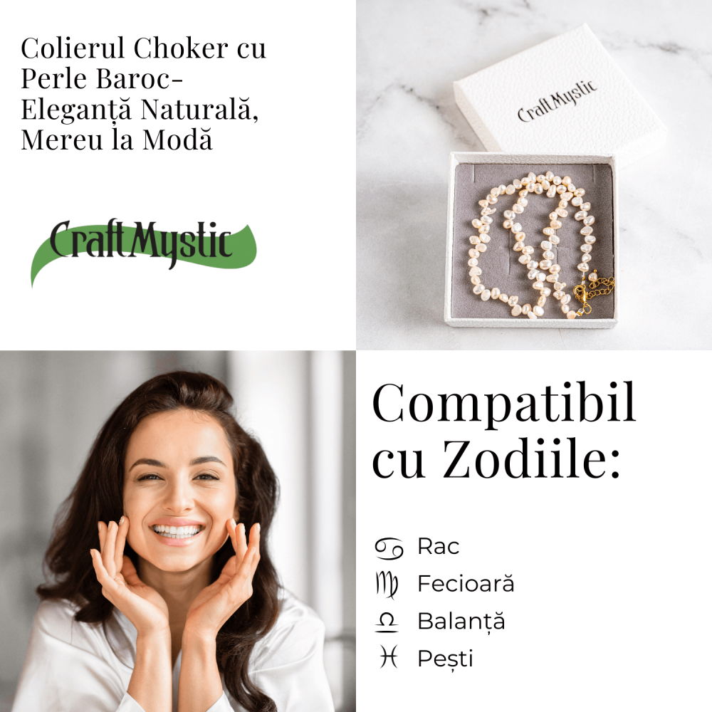 Colier choker cu perle design baroc – Eleganta naturala, mereu la moda [7]