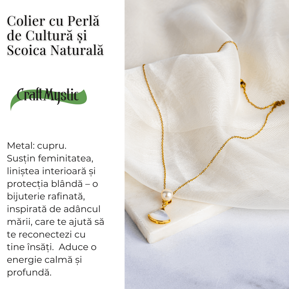 Poarta linistea interioara – Colier cu perla de cultura si scoica naturala [3]