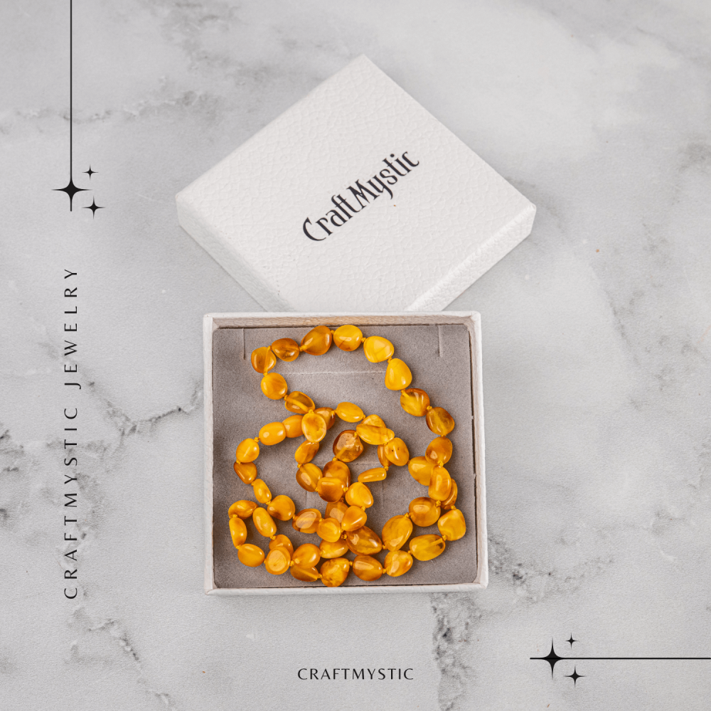 Colier Energetic din Chihlimbar Galben Natural – Protectie, Vitalitate si Lumină Calda Interioara [7]