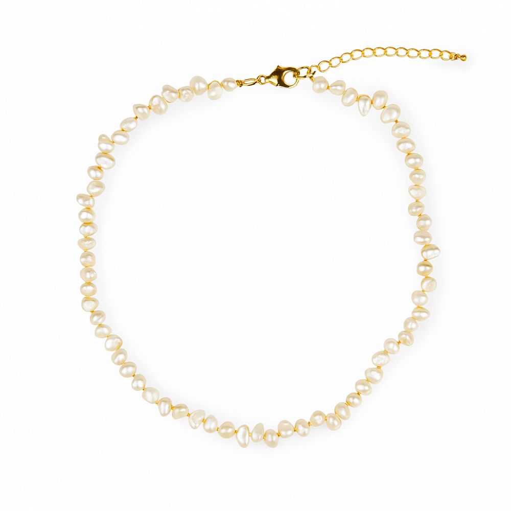 Colier choker cu perle design baroc ,   Eleganta naturala, mereu la moda
