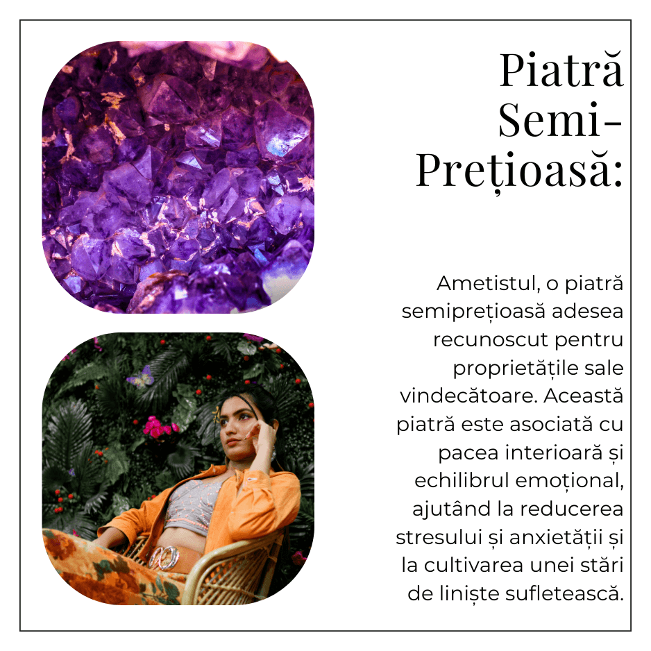 Colier Ametist Fatetat Oval – Claritate Mentala si Echilibru [8]