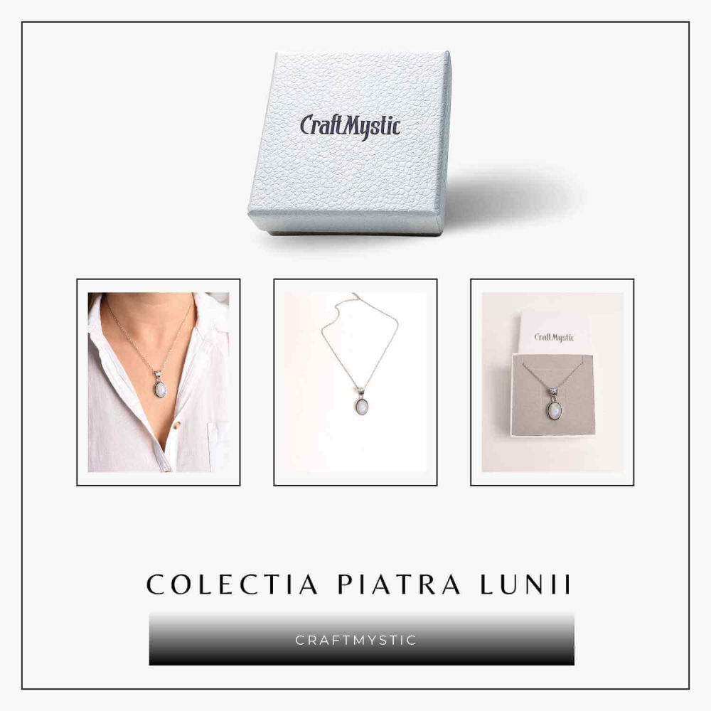 Colier cu Piatra Lunii Curcubeu - Armonie si Claritate Interioara [7]