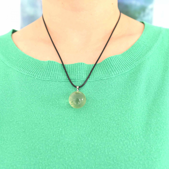 Colier cu piatra semipretioasa rotunda - pandantiv din pietre prețioase naturale mixte 7 Chakre - Copie [2]