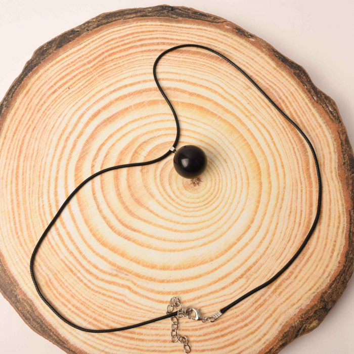 Colier cu piatra semipretioasa rotunda - pandantiv din pietre prețioase naturale mixte 7 Chakre - Copie [3]