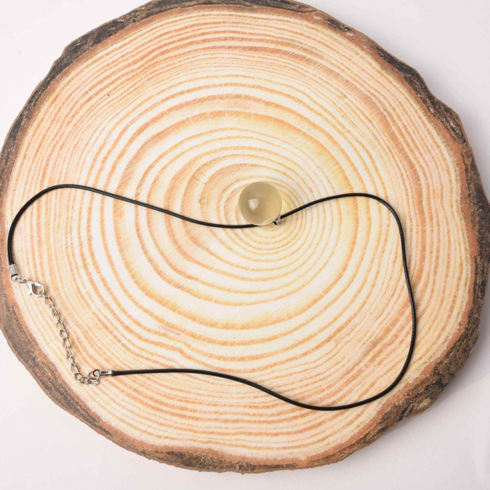 Colier cu piatra semipretioasa rotunda - pandantiv din pietre prețioase naturale mixte 7 Chakre - Copie [3]