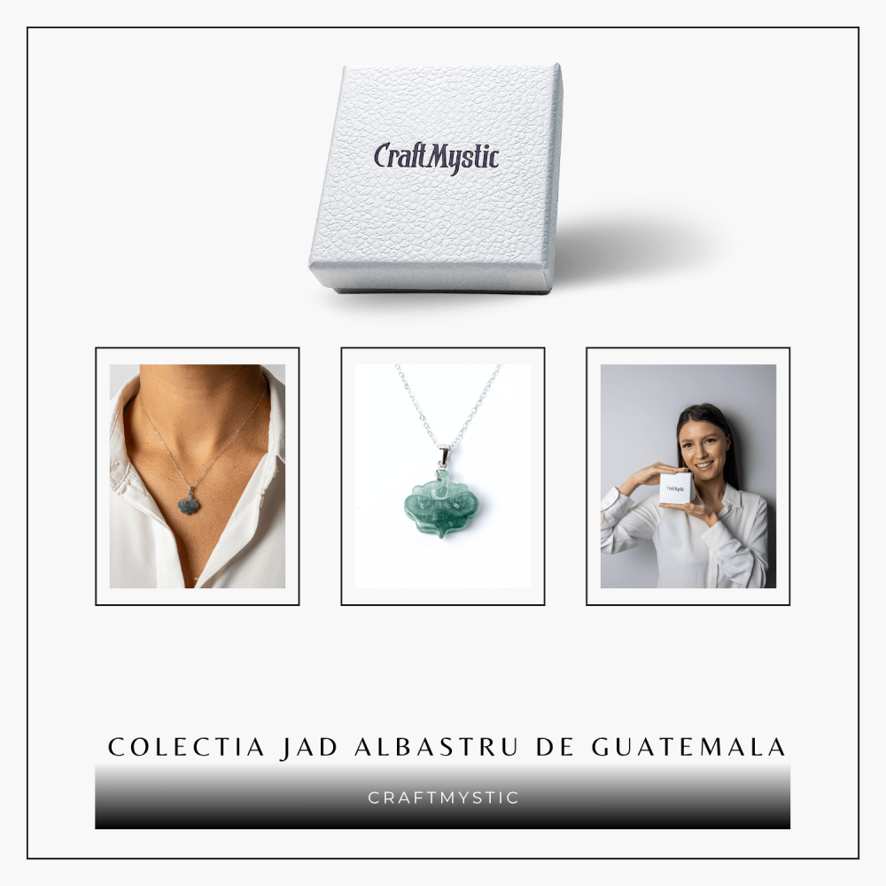 Colier Argint 925 cu Jad Albastru Sculptat Pixiu – Protectie, Echilibru si Prosperitate Interioara [8]