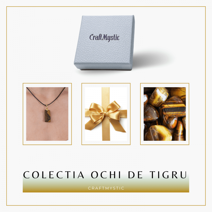 Colier cu Ochi de Tigru forma neregulata pentru Protectie si Energie Pozitiva [7]