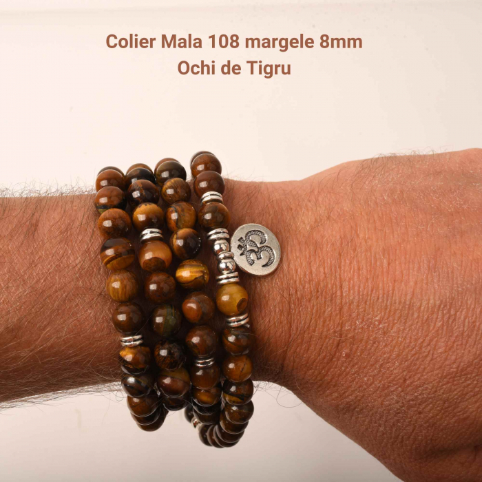 Colier cu pandativ din Ametist natural invelit cu sarma model Arborele vietii si margele 8mm - Cadou pentru mame, iubita [4]