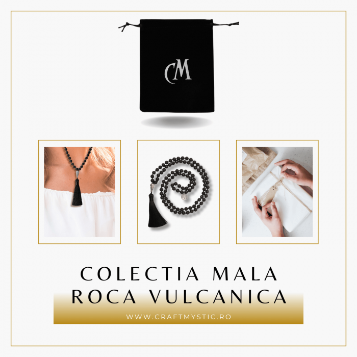 Colier Mala din Roca Vulcanica Naturala 8MM cu 108 margele [8]