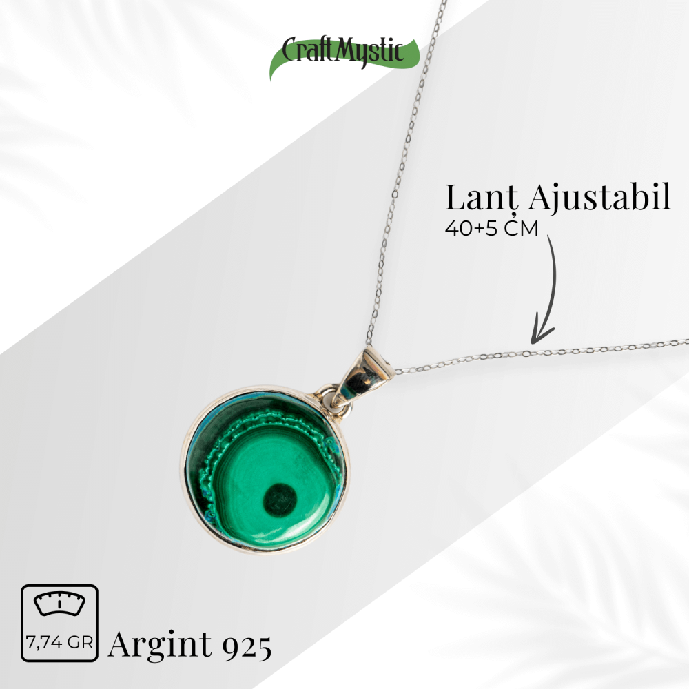 Colier Malachit si Crisocola – Protectie si Echilibru pe Argint 925 [4]
