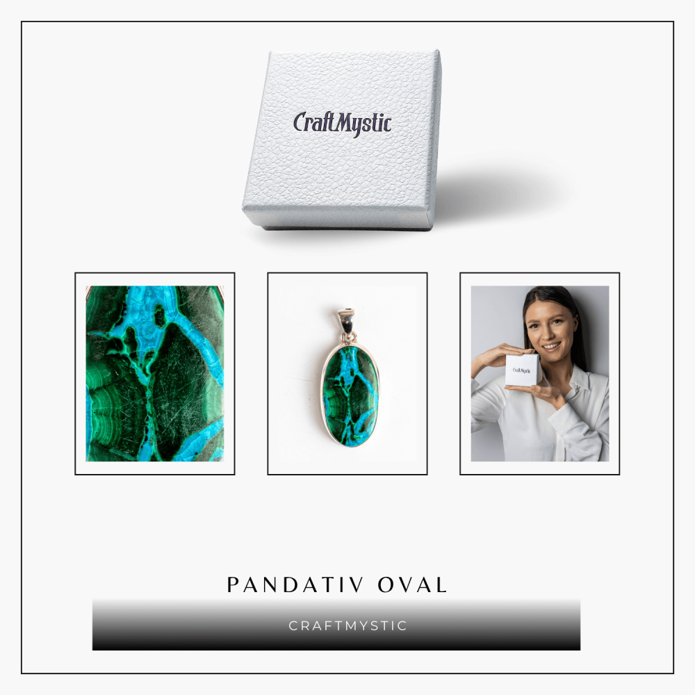 Colier Malachit si Crisocola – Protectie si Echilibru pe Argint 925 [8]