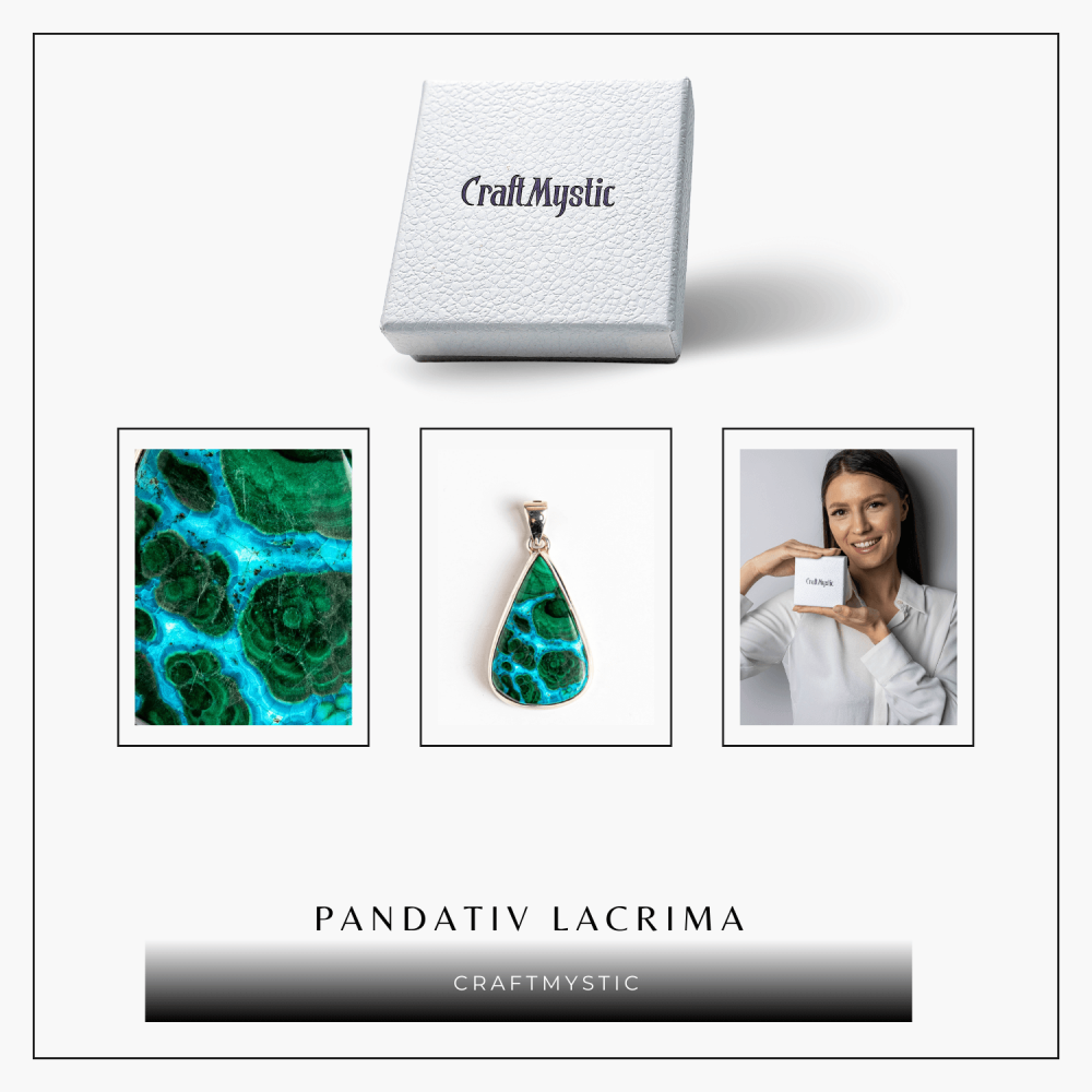 Colier Malachit si Crisocola – Protectie si Echilibru pe Argint 925 [9]