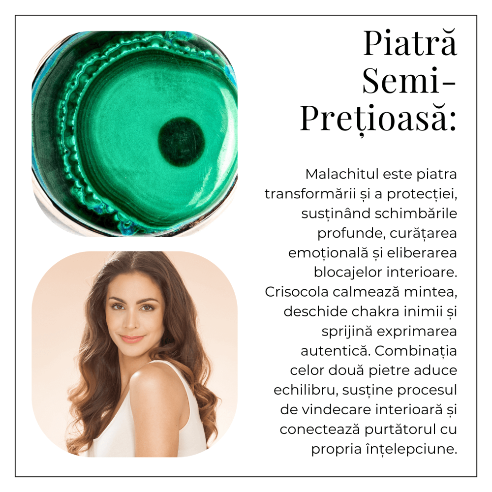 Colier Malachit si Crisocola – Protectie si Echilibru pe Argint 925 [6]