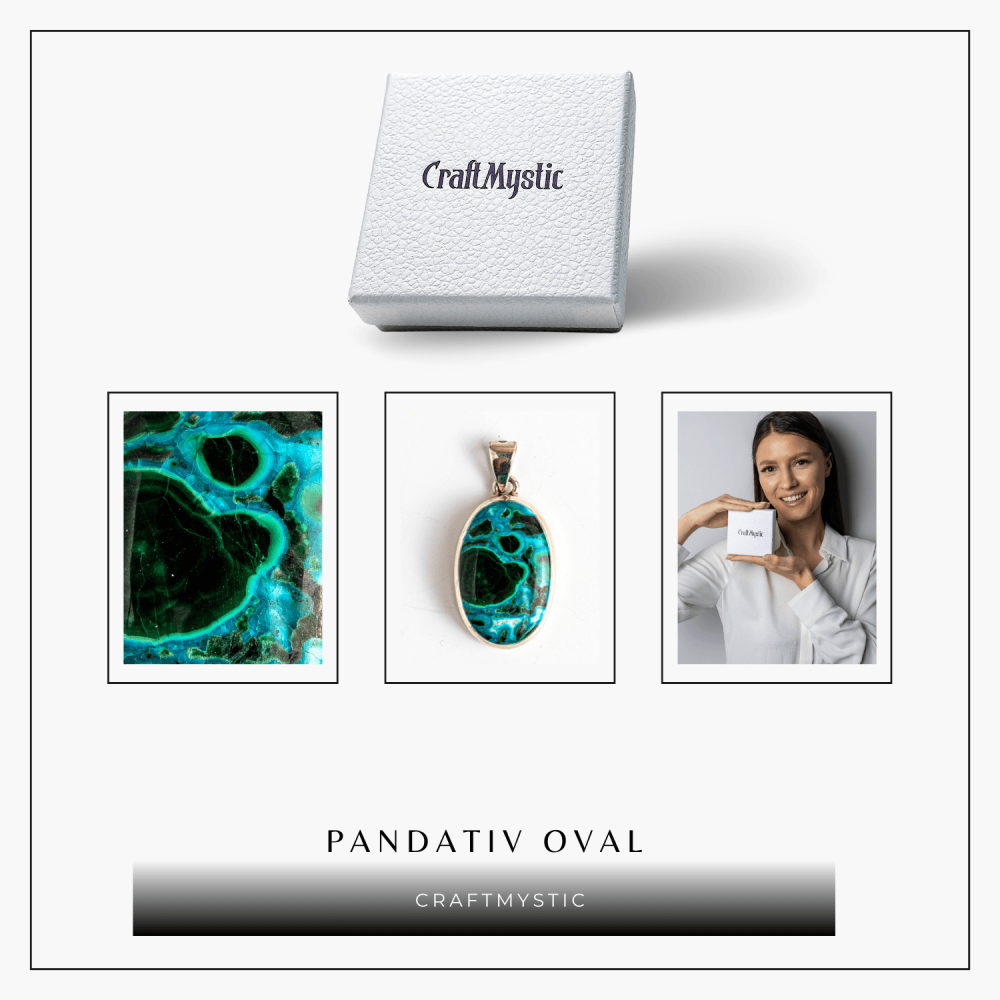 Colier Malachit si Crisocola – Protectie si Echilibru pe Argint 925 [9]