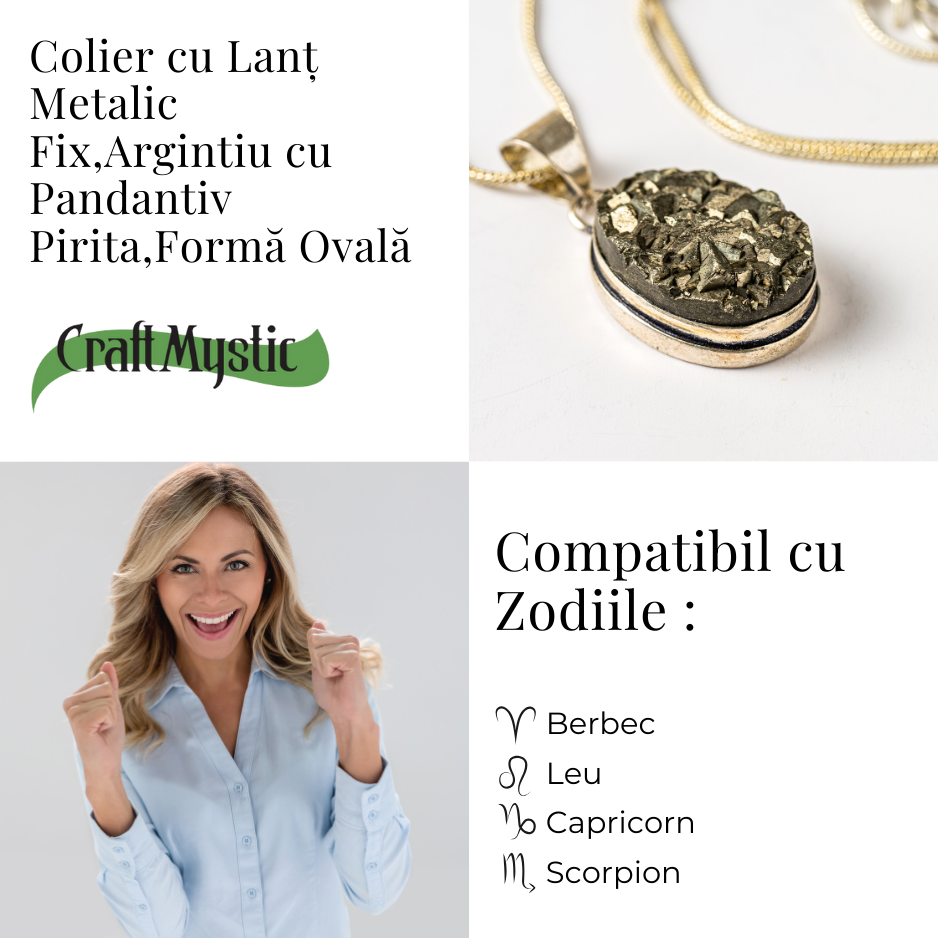 Colier Pirita Ovala – Protectie si Energie Pozitiva [4]