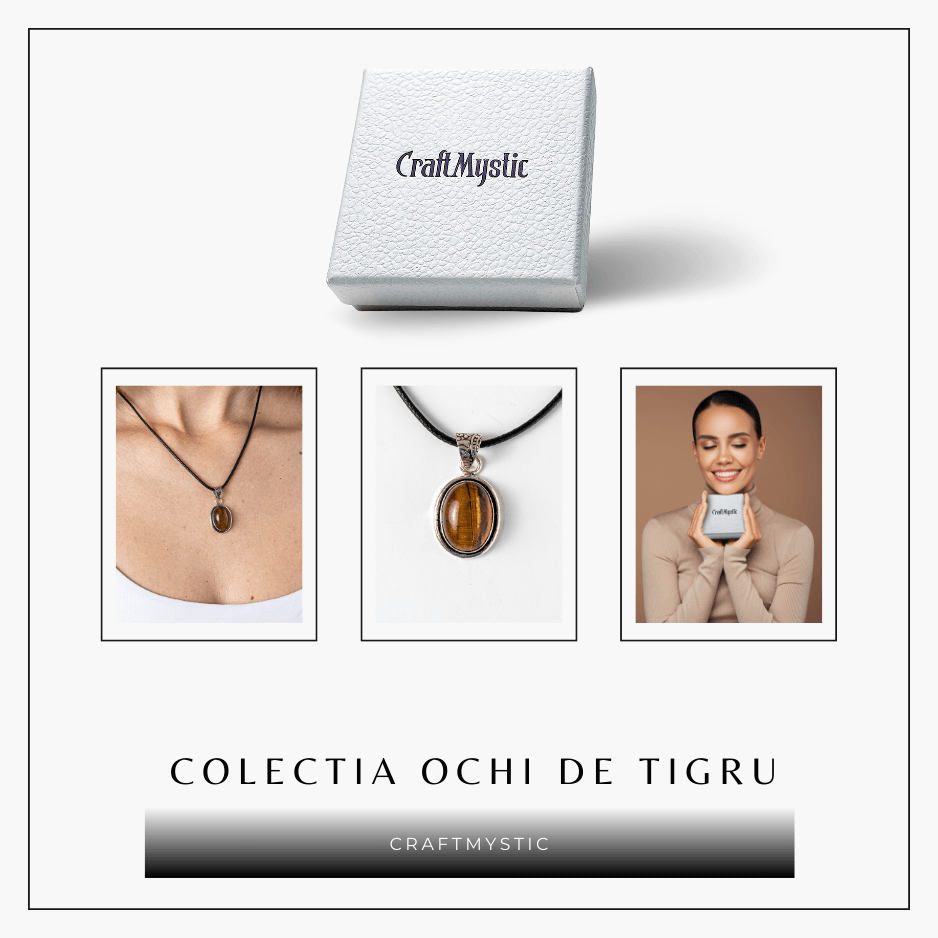 Colier cu pandantiv oval din Ochi de Tigru Natural – Protectie si Curaj [7]