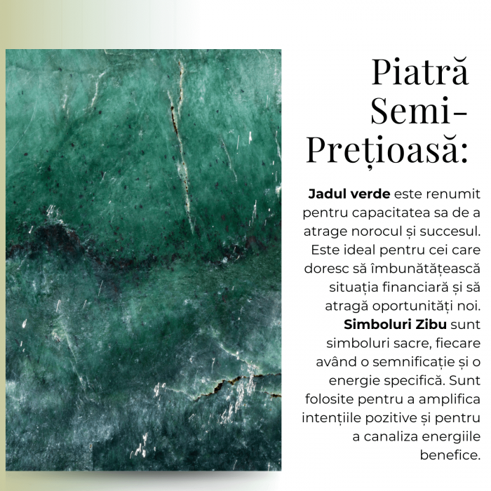 Colier ajustabil cu pandantiv rotund Zibu Jad Verde - Noroc si Armonie [8]