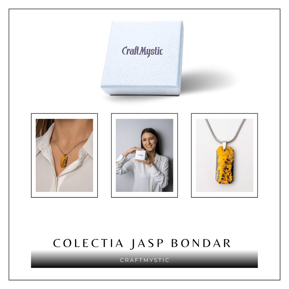 Colier Titanium cu Jasp Bondar Dreptunghiular – Energie Vibranta si Forta Interioara [8]