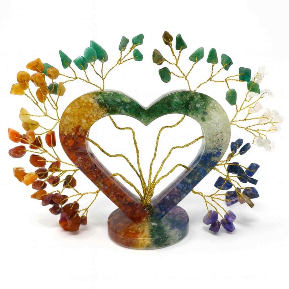 Copacel Orgon cu 7 Pietre Naturale – Forma Inima pentru Echilibrarea Chakrelor [1]