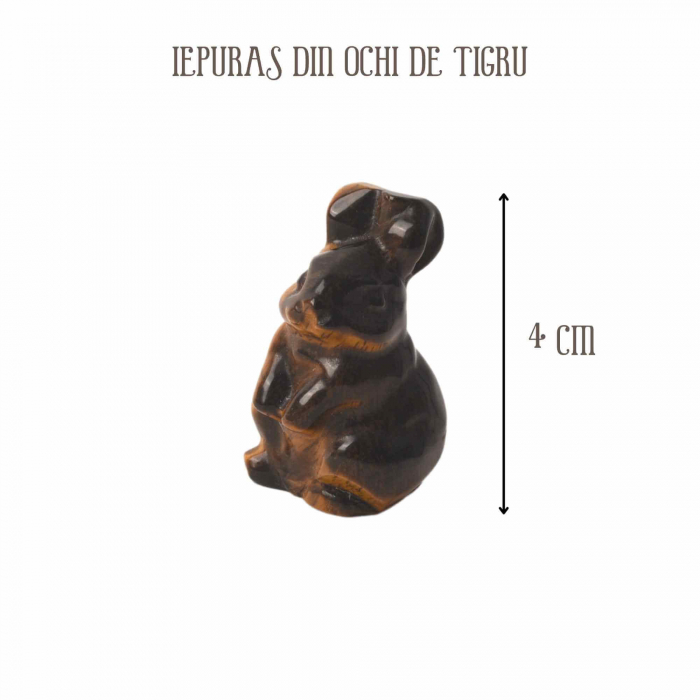 Figurina 4 cm cu forma de iepure sculptata manual din aventurina verde naturala - Cristale si pietre vindecatoare semipretioase cu animale [3]