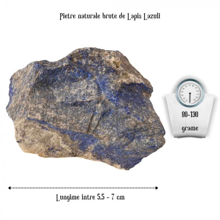 Cristal Natural Brut Lapis Lazuli - Piatra de Vindecare si Auto-Cunoastere, Dimensiuni 5-8 cm, Greutate 80-300 g [2]