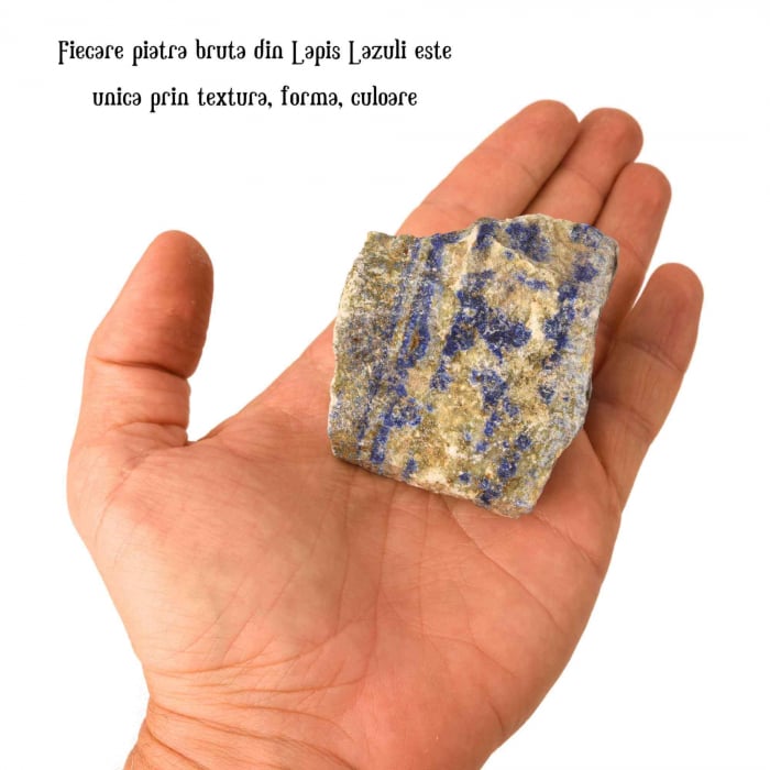 Cristal Natural Brut Lapis Lazuli - Piatra de Vindecare si Auto-Cunoastere, Dimensiuni 5-8 cm, Greutate 80-300 g [2]