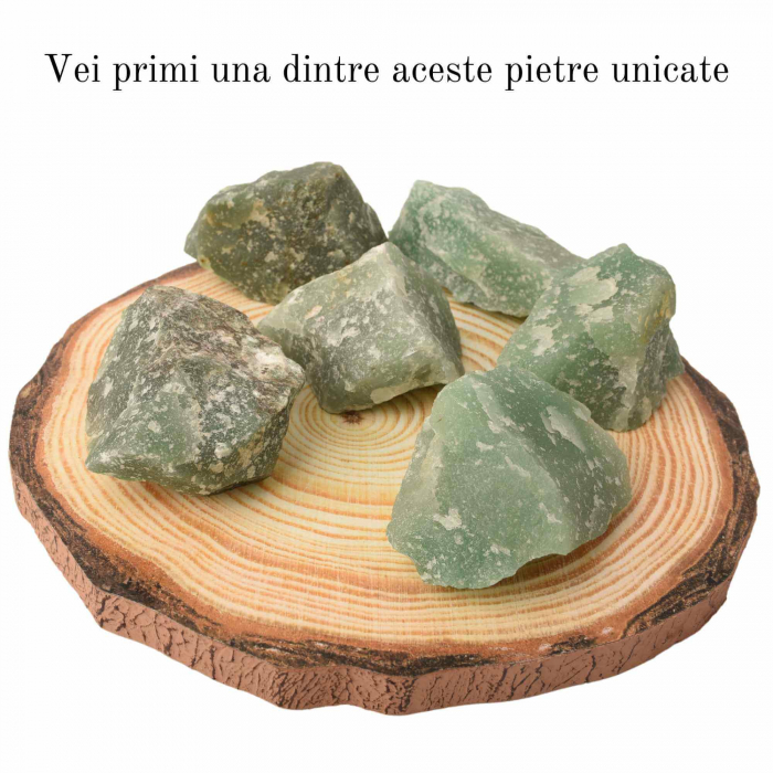 Cristal natural unicat Aventurin Verde pietre brute 9 cm - Pietre semipretioase pentru echilibru si calmare emotionala [8]