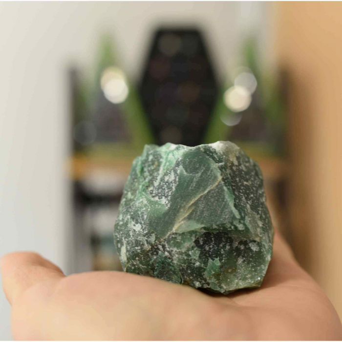 Cristal natural unicat Aventurin Verde pietre brute 9 cm - Pietre semipretioase pentru echilibru si calmare emotionala [5]