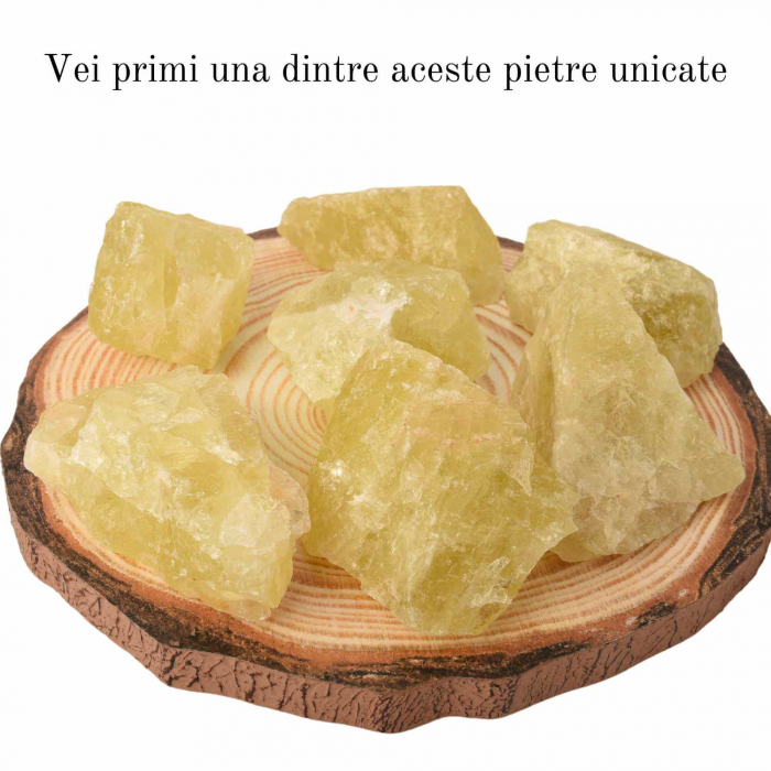 Cristal natural unicat Citrin pietre brute 8-9 cm  - Pietre semiprețioase pentru optimism, creativitate, motivatie [4]