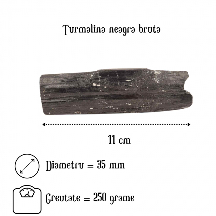 Cristal natural unicat de vindecare Turmalina neagra pietre brute 8-9 cm  - Pentru energie pozitiva, protectie [9]