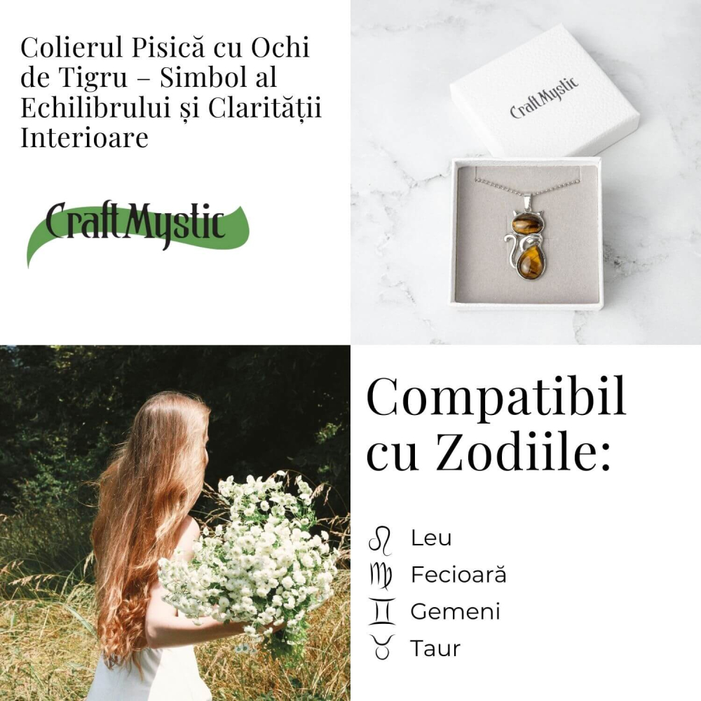 Protectie si Putere – Colier Pisica din Otel Inoxidabil cu Ochi de Tigru [4]