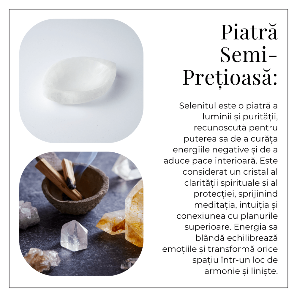 Bol din Selenit Natural – Purificare Energetica si Incarcare Cristalina [5]