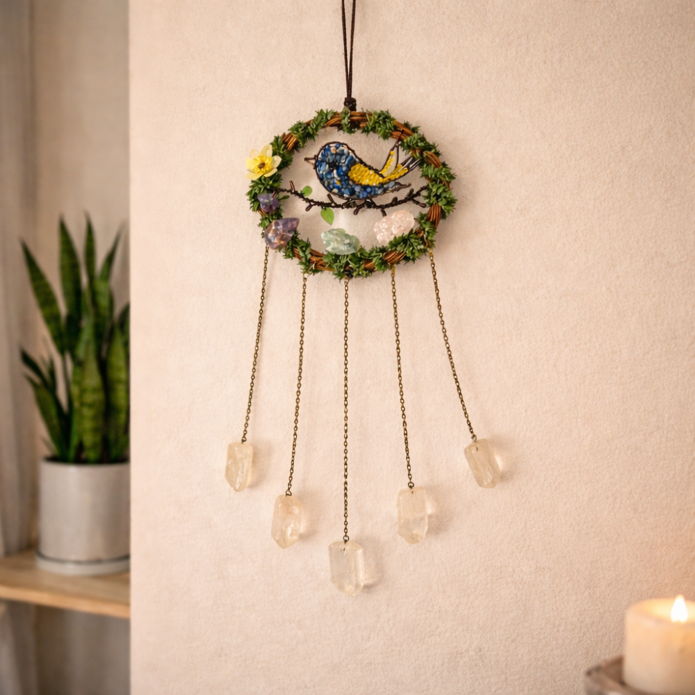 Dreamcatcher cu pietre naturale pentru echilibru, calm si intentie personala [2]