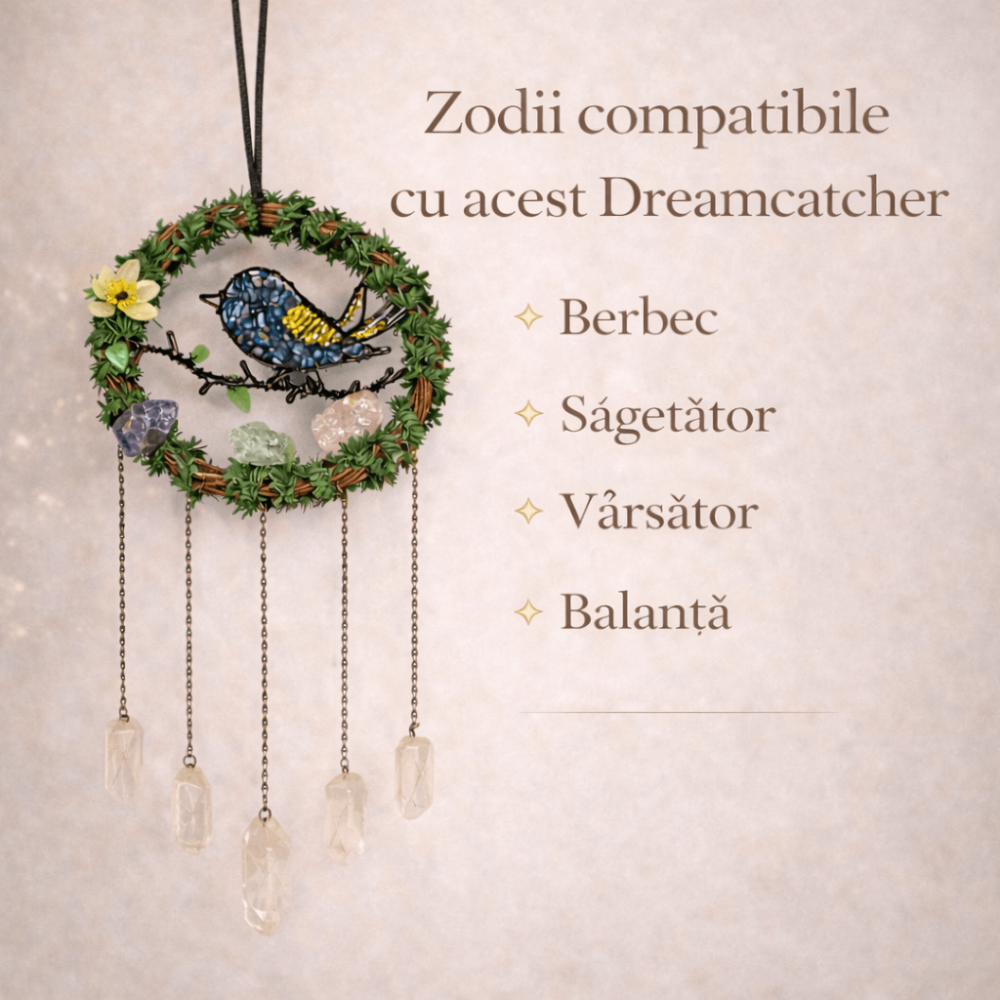 Dreamcatcher cu pietre naturale pentru echilibru, calm si intentie personala [4]