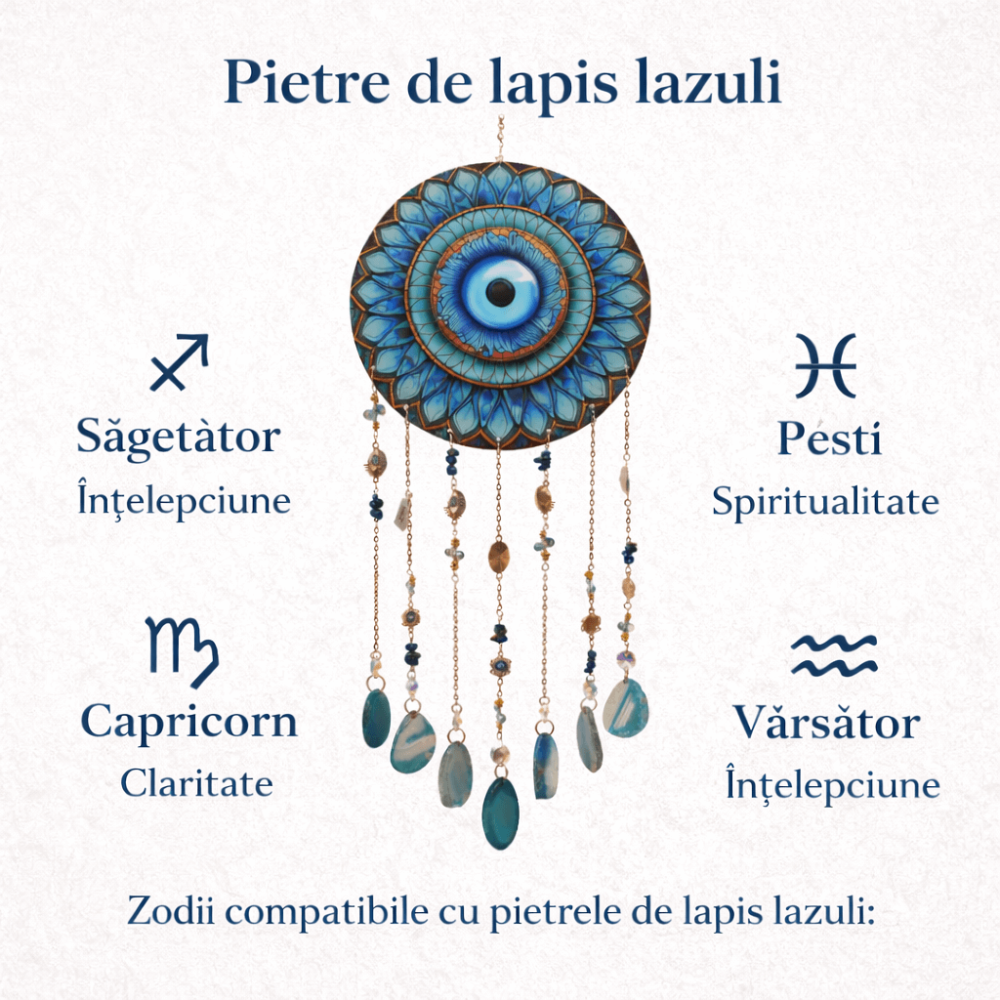 Dreamcatcher cu Lapis Lazuli si Ochi Protector – Claritate, Intuitie si Spatiu Sigur [4]