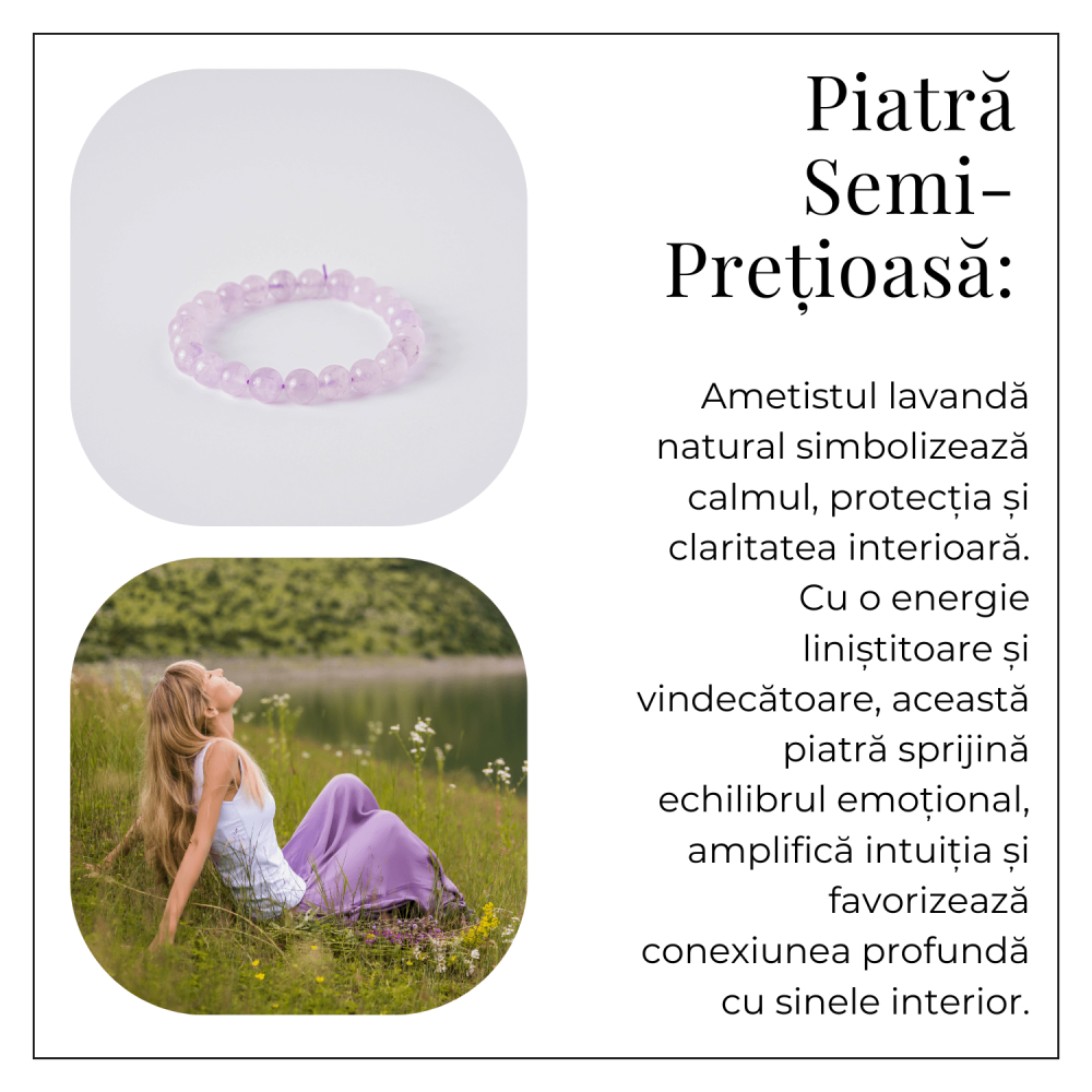 Calm si Armonie – Bratara din Ametist Lavanda Natural 8mm [6]