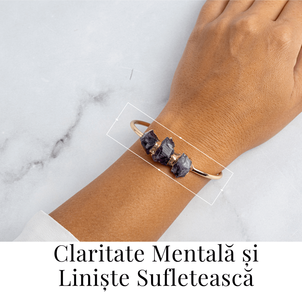 Bratara Cupru cu Ametist Brut – Claritate si Echilibru Interior [2]
