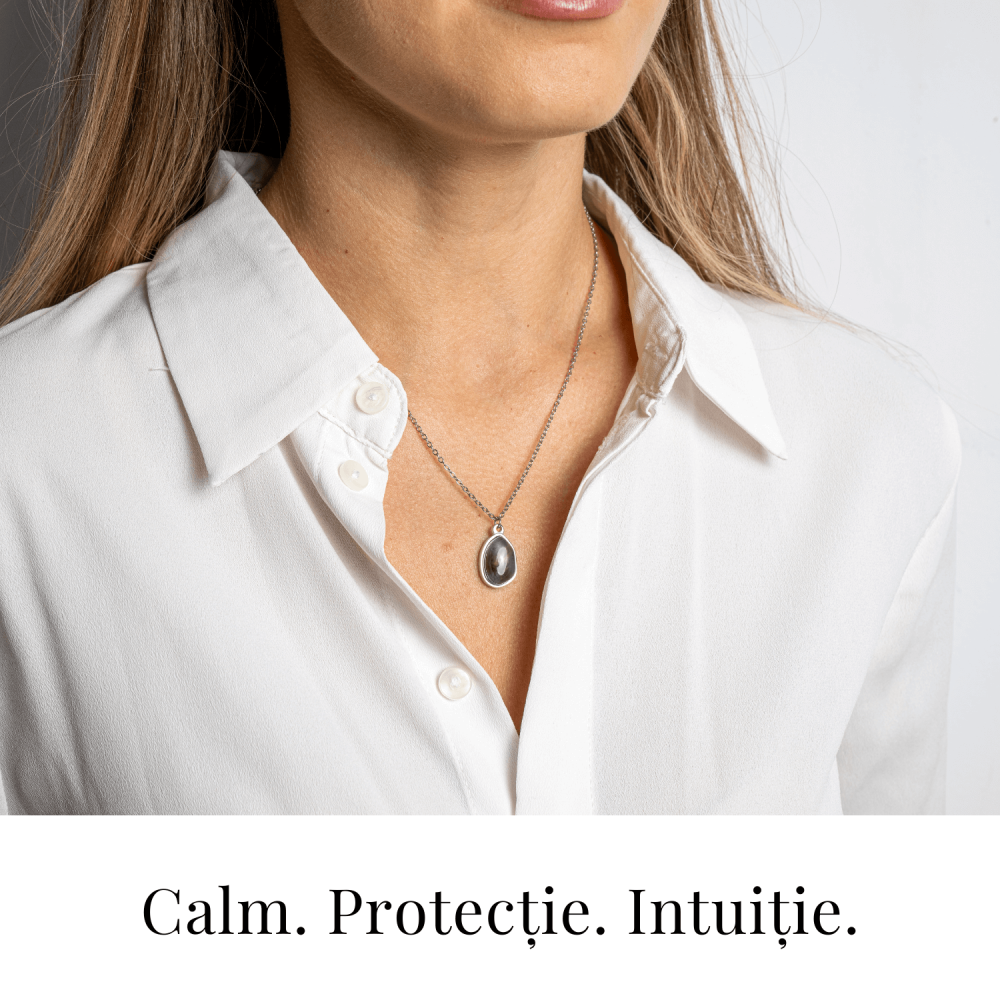 Echilibru si Liniste – Colier din Ametist Natural cu Lanț din Oțel Inoxidabil [2]