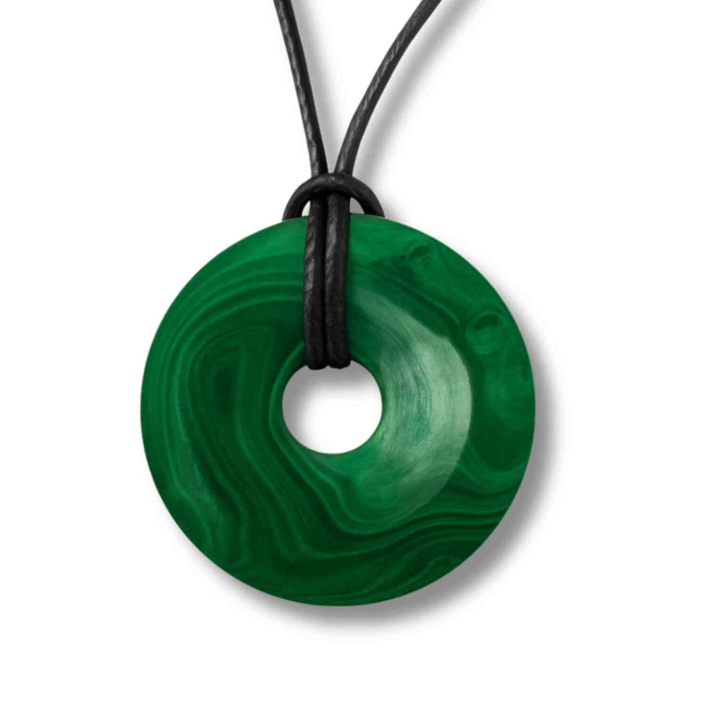 Colier Malachit Natural Pi pe Snur Reglabil – Transformare, Protectie si Echilibru Interior [10]