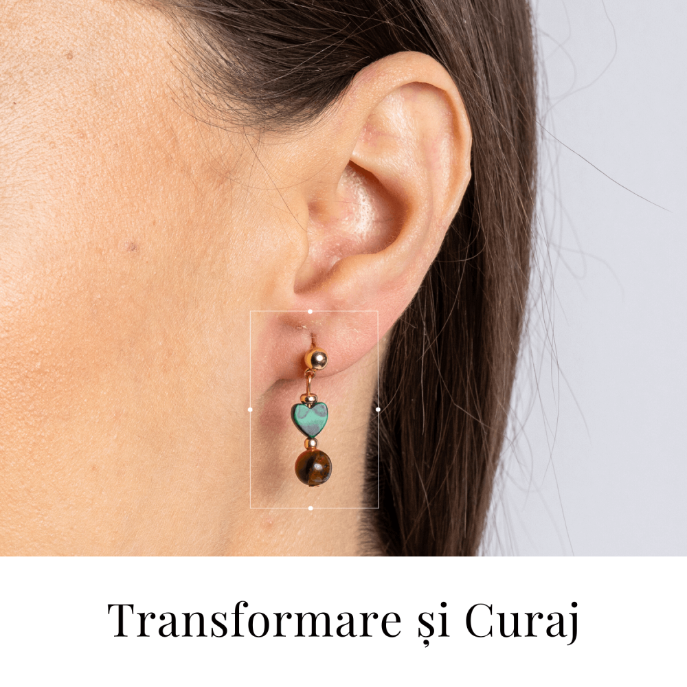 Transformare si Curaj – Cercei cu Malachit si Ochi de Tigru [2]